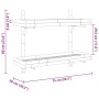 Estantería de Pared con estante Marrón 75 x 26 x 60 cm Bambú