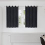 Cortinas con cortinas 2 pcs Negro 140 x 140 cm Terciopelo