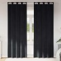 Cortinas con cortinas 2 pcs Negro 140 x 225 cm Terciopelo