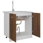 Armario bajo fregadero madera ingeniería marrón 80x46x81,5 cm de vidaXL, Armarios de cocina - Ref: Foro24-815566, Precio: 69,...