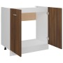 Armario bajo fregadero madera ingeniería marrón 80x46x81,5 cm de vidaXL, Armarios de cocina - Ref: Foro24-815566, Precio: 69,...