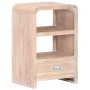 Mesita de noche de madera maciza de acacia 40x30x60 cm