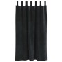 Cortinas con cortinas 2 pcs Negro 140 x 175 cm Terciopelo