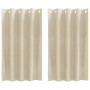 Cortinas con cortinas 2 pcs Crema 140 x 140 cm Terciopelo
