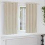 Cortinas con cortinas 2 pcs Crema 140 x 175 cm Terciopelo