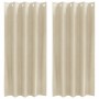Cortinas opacas 2 pcs Crema 140 x 175 cm Terciopelo en Cortinas y visillos | Comprar online en Foro24