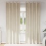 Cortinas con cortinas 2 pcs Crema 140 x 225 cm Terciopelo