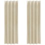 Cortinas con cortinas 2 pcs Crema 140 x 260 cm Terciopelo