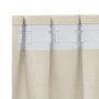 Cortinas con cortinas 2 pcs Crema 140 x 260 cm Terciopelo