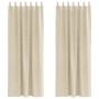 Cortinas con cortinas 2 pcs Crema 140 x 225 cm Terciopelo
