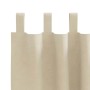 Cortinas con cortinas 2 pcs Crema 140 x 245 cm Terciopelo