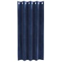 Cortinas con cortinas 2 pcs Azul oscuro 140 x 175 cm Terciopelo