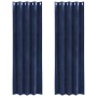 Cortinas con cortinas 2 pcs Azul oscuro 140 x 225 cm Terciopelo