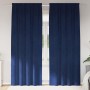 Cortinas con cortinas 2 pcs Azul oscuro 140 x 260 cm Terciopelo