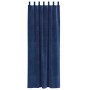 Cortinas con cortinas 2 pcs Azul oscuro 140 x 225 cm Terciopelo