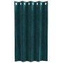 Cortinas 2 pcs Verde oscuro 140 x 140 cm Terciopelo