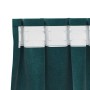 Cortinas 2 pcs Verde oscuro 140 x 225 cm Terciopelo