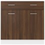 Oak brown plywood lower cabinet 80x46x81.5cm by vidaXL, Kitchen cabinets - Ref: Foro24-815581, Price: 105,46 €, Discount: %