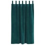 Cortinas 2 pcs Verde oscuro 140 x 175 cm Terciopelo