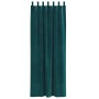 Cortinas 2 pcs Verde oscuro 140 x 225 cm Terciopelo