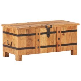 Baúl de madera maciza de acacia 90x40x40 cm Baúl de madera maciza de acacia 90x40x40 cm