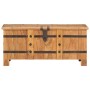 Baúl de madera maciza de acacia 90x40x40 cm
