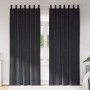 Cortinas con cortinas 2 pcs Gris oscuro 140 x 225 cm Terciopelo