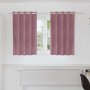 Cortinas con cortinas 2 pcs Rosa oscuro 140 x 140 cm Terciopelo