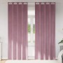 Cortinas con cortinas 2 pcs Rosa oscuro 140 x 225 cm Terciopelo