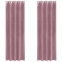 Cortinas con cortinas 2 pcs Rosa oscuro 140 x 260 cm Terciopelo