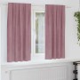 Cortinas con cortinas 2 pcs Rosa oscuro 140 x 175 cm Terciopelo