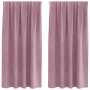 Cortinas con cortinas 2 pcs Rosa oscuro 140 x 175 cm Terciopelo
