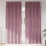 Cortinas con cortinas 2 pcs Rosa oscuro 140 x 225 cm Terciopelo