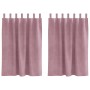 Cortinas con cortinas 2 pcs Rosa oscuro 140 x 140 cm Terciopelo