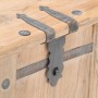 Baúl de madera maciza de acacia 90x40x40 cm