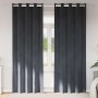 Cortinas con cortinas 2 pcs Gris Claro 140 x 245 cm Terciopelo