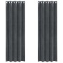 Cortinas con cortinas 2 pcs Gris Claro 140 x 245 cm Terciopelo