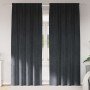 Cortinas con cortinas 2 pcs Gris Claro 140 x 260 cm Terciopelo
