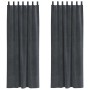 Cortinas con cortinas 2 pcs Gris claro 140 x 245 cm Terciopelo