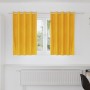 Cortinas 2 pcs Amarillo mostaza 140 x 140 cm Terciopelo