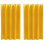 Cortinas 2 pcs Amarillo mostaza 140 x 140 cm Terciopelo