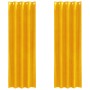 Cortinas 2 pcs Amarillo mostaza 140 x 245 cm Terciopelo