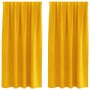 Cortinas 2 pcs Amarillo mostaza 140 x 175 cm Terciopelo