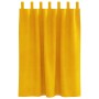 Cortinas 2 pcs Amarillo mostaza 140 x 140 cm Terciopelo