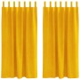 Cortinas 2 pcs Amarillo Mostaza 140 x 175 cm Terciopelo