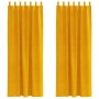 Cortinas 2 pcs Amarillo mostaza 140 x 225 cm Terciopelo