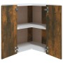 Eck-Hängeschrank aus Holzwerkstoff, geräucherte Eiche von vidaXL, Küchenschränke - Ref: Foro24-815597, Preis: 65,33 €, Rabatt: %