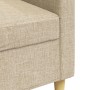 Sofá de 3 plazas de tela color crema 210 cm