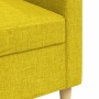 Sofá de 3 plazas de tela amarillo claro 210 cm