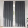 Cortinas con cortinas 2 pcs Gris claro 140 x 260 cm Terciopelo